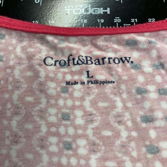 CROFT&BARROW,SleevelessWomen’s Top,red,white, blk   - Picture 6 of 10